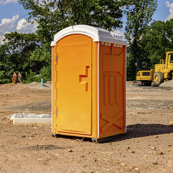 how often are the porta potties cleaned and serviced during a rental period in Olla